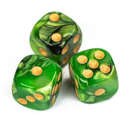 Classic Marble D6 (16mm Standardgröße) - green & black