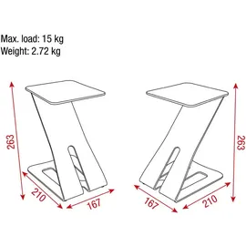 Showgear Table Monitor Z-Stand Zwei Tischständer für Studiomonitore - schwarz