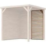 Karibu Seitenwand Lamellen Optik für Pavillon 'Baros' naturbelassen halbe Breite
