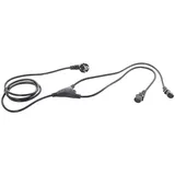 HAWA 1008274 Kaltgeräte Y-Kabel Schwarz 2.35m