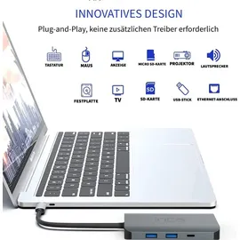 inca ITPC-10TX USB-C Hub 9-in-1 Aluminium 4K 60 Hz 100 W PD
