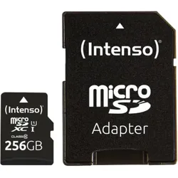 Intenso Micro SD-XC Karte 256GB UHS-I Premium mit Adapter