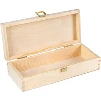 Creative Deco Kleine Holzkiste mit Deckel und Schloss |