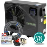 Hydro-Pro Schwimmbad Wärmepumpe Typ P8/32 + Bypass-Set + 12m Pool Flexschlauch