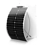 50W Solarpanel Flexibel 12V Monokristallines Solarpanel, Flexible Solarmodule mit Kabel für Wohnmobil Wohnwagen Auto Dach Boot 12V Batterien