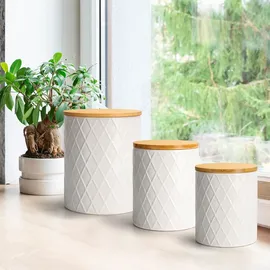MiaMio Vorratsdosen Set 3-teilig weiß