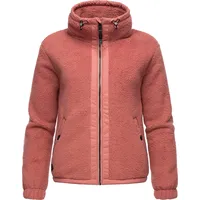 Ragwear Sweatjacke »Sweatjacke Nordicka«, Sportliche Kapuzenjacke mit Kunstleder-Elementen pink