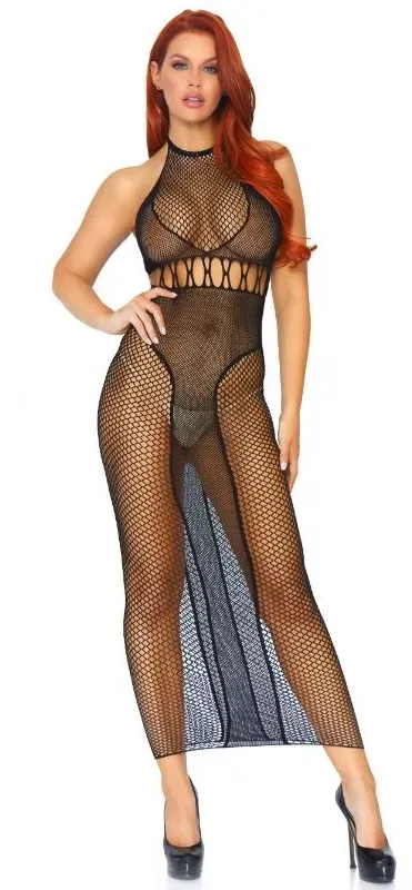 LEG AVENUE  Halter Dual Netz Rückenloses Kleid