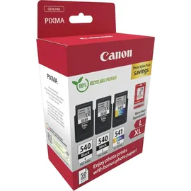Canon PG-540L + PG540L+CL541XL Druckkopfpatrone Multipack KCMY + Papier