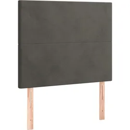 vidaXL Boxspringbett 100 x 200 cm Dunkelgrau