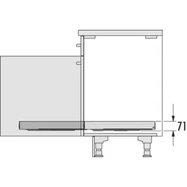 HAILO Laundry Area Universaltablar 3272002 mit Wäschekorb weiß 16er - Weiß/Dunkelgrau