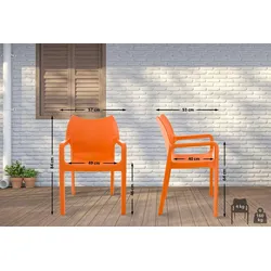 CLP Gartenstuhl Diva mit Armlehne orange