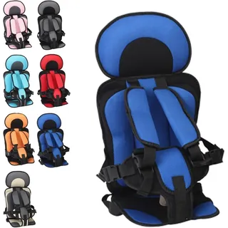 Auto-Kindersitz, Einfacher Tragbarer Auto-Sicherheitsgurt, Golfwagen-Kinderkissenpositionierer, Faltbares, Universelles Kissen For Flugzeuge Und Fahrzeuge(Blue,Small)