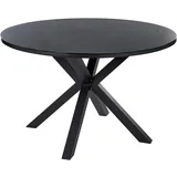 Beliani Beliani, Gartentisch Schwarz Rund X-Beine modern Maletto 120 cm