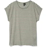 Vero Moda VMAVA Plain SS TOP Laurel Wreath/Stripes:Pristine M