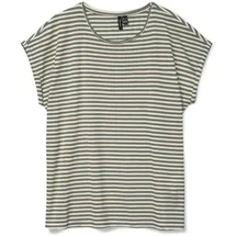 Vero Moda VMAVA Plain SS TOP Laurel Wreath/Stripes:Pristine M