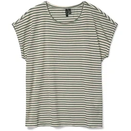 Vero Moda VMAVA Plain SS TOP Laurel Wreath/Stripes:Pristine M
