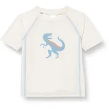 Playshoes UV-Schutz Bade Shirt Unisex Kinder Schwimmshirt Badebekleidung, Dino Ecru, 98/104