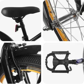 vidaXL Kinderfahrrad 18 Zoll schwarz