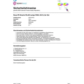 Nous P8 Smarte WLAN Lampe RGB, GU10, 2er Set