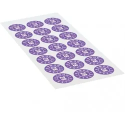 Dreifke® Prüfplakette 28, violett, Sicherheitsfolie, selbstklebend, Ø 25mm, 21 Stk.