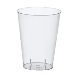 Papstar Trinkbecher aus Polystyrol, glasklar, 12163, Ø 1 Packung = 40 Stück