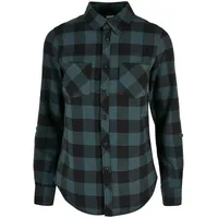 URBAN CLASSICS Turnup Checked Flanell Langarmhemd - Jasper /