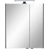 Saphir Badezimmerspiegelschrank »Quickset 395 Badschrank, 2 Spiegeltüren, 2 Einlegeböden, 60 cm breit«, inkl. LED-Beleuchtung, Türdämpfer, Schalter-/Steckdosenkombination