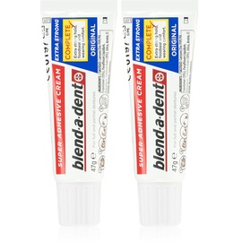 BLEND-A-DENT Extra Strong Original Super Adhesive Cream Fixiercreme für Zahnprothesen 2x47 g