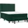 vidaXL Boxspringbett 140 x 200 cm Dunkelgrün