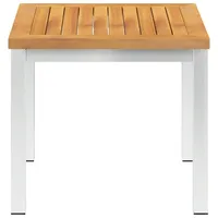 VidaXL Garten-Beistelltisch 45x45x38 cm Massivholz Akazie Edelstahl