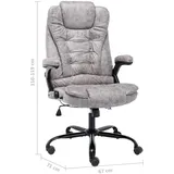 vidaXL Bürostuhl Wildleder-Optik Hellgrau