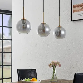 LINDBY Hiwana 3-flg. 110 cm kugelförmig grau/schwarz