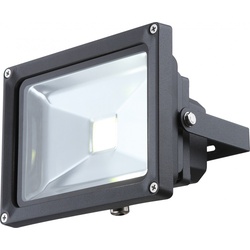 Dekorative LED Baustrahler Aluminium Druckguss dunkelgrau Glas klar 20W  - Globo PROJECTEUR 34115
