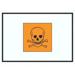 Schild Gefahrensymbol giftig Symbol Totenkopf A1 (594x841mm)