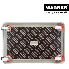 Wagner Transporthilfe PROTECTION 71 x 44 x 12,5 cm Kantenschutz, Rollen - 75 MM 1375 I ideal für schwere Transportboxen mit sensiblem Inhalt I rutschfest, wandschonend & 20137501