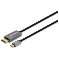 Manhattan DisplayPort / USB-C auf 8K/60HZ 3M männlich/männlich, schwarz Polybag