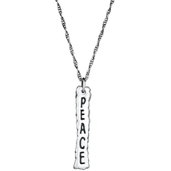 KUZZOI Peace Friedenszeichen Figarokette 925 Silber silberfarben Herren 