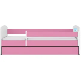 raumhirsch furniture Kinderbett mit Blumenmotiv 80 x 180 cm Holzwerkstoff rosa