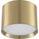 LINDBY LED-Strahler Nivoria, Ø 12 cm, goldfarben, Metall