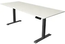 Kerkmann Elektronisch Höhenverstellbar Sitz-Stehschreibtisch + Gratis Kabelkanal Rechteckig T-Fuß 2,000 (B) x 800 (T) x 1,270 (H) mm Spanplatte Melamin Stahl