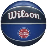 Wilson Basketball NBA TEAM TRIBUTE, DETROIT PISTONS, Outdoor, Gummi, Größe: 7