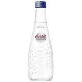 Evian Natural Mineralwasser mit Kohlensäure Glas 330Ml