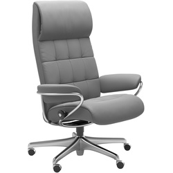 STRESSLESS Bürostuhl London Star High Back Leder Grau Batick Wild Dove