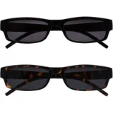 OPULIZE Die Lesebrille Unternehmen Schwarz Braun Leicht Sonnen-Leser Wert 2er-Pack UV400 Designer Stil Herren Frauen SS32-12 +1,00