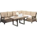 Siena Garden Loungegruppe Corido 5-teilig Alugestell Gardino®-Geflecht charcoal grey - Siena Garden