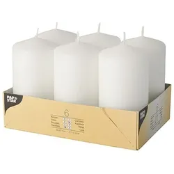 PAPSTAR Kerze - Stumpenkerze - weiß (Packung