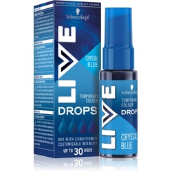 Schwarzkopf LIVE Drops abwaschbare farbige Schatten Farbton Crystal Blue 30 ml