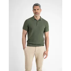 Strick-Polo mit klassisch geknöpftem Kragen - Nordic Olive - XXXL