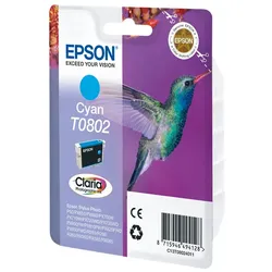 Epson T0802 - Cyan - original - Blister mit RF- / akustischem Alarmsignal